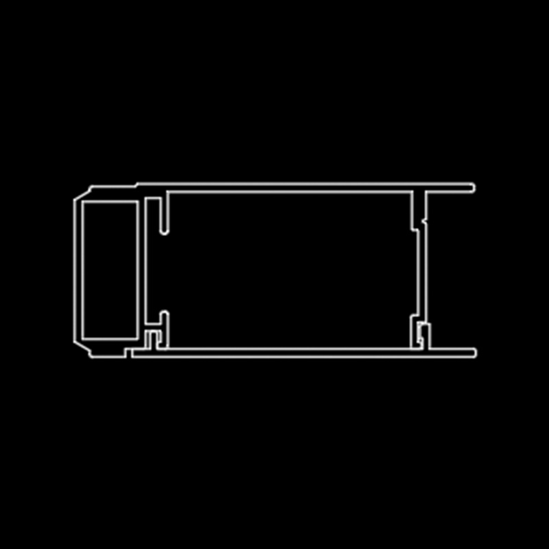 Perfil de aluminio para persiana empotrada