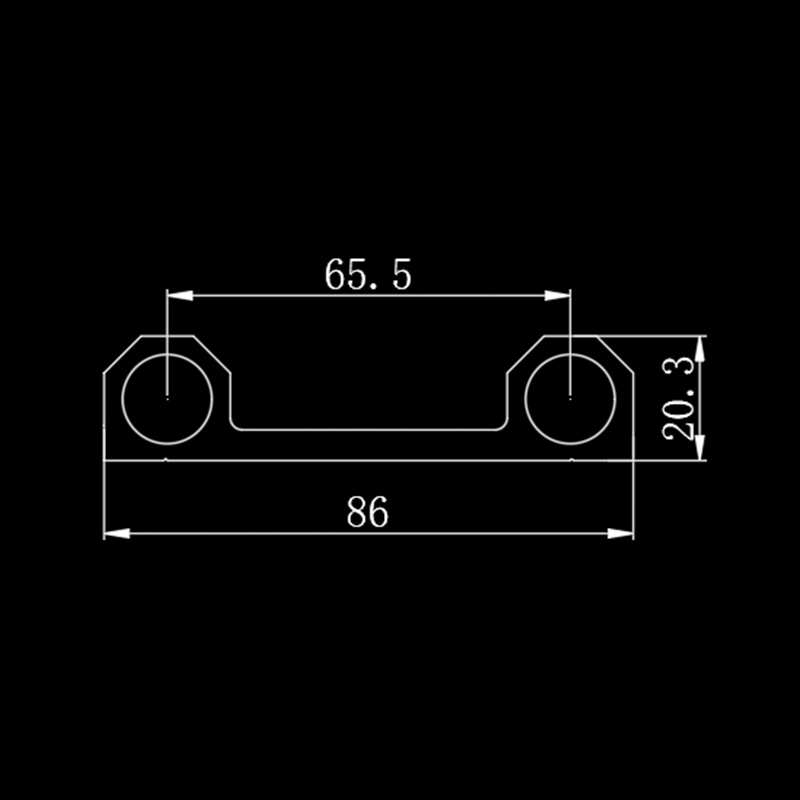 Perfil de aluminio para puerta telescópica.